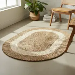 NEWTREE - Alfombra Ovalada Fibra Natural Tejida 40x60cm