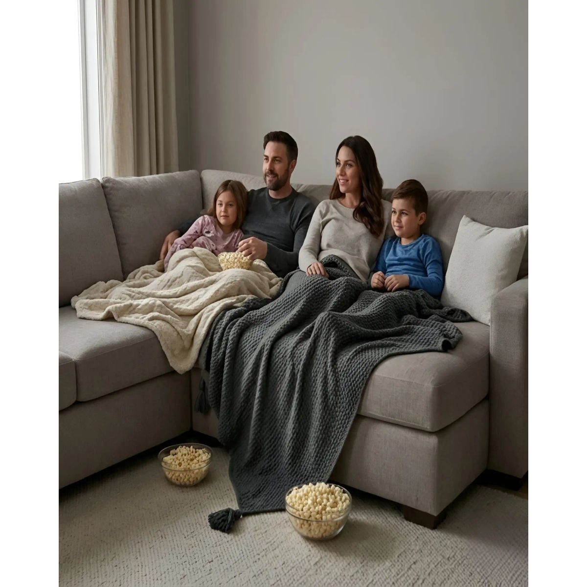 GENERICO - Manta Decorativa Borlas Frazada Cobertor Sillon Cama 130x150