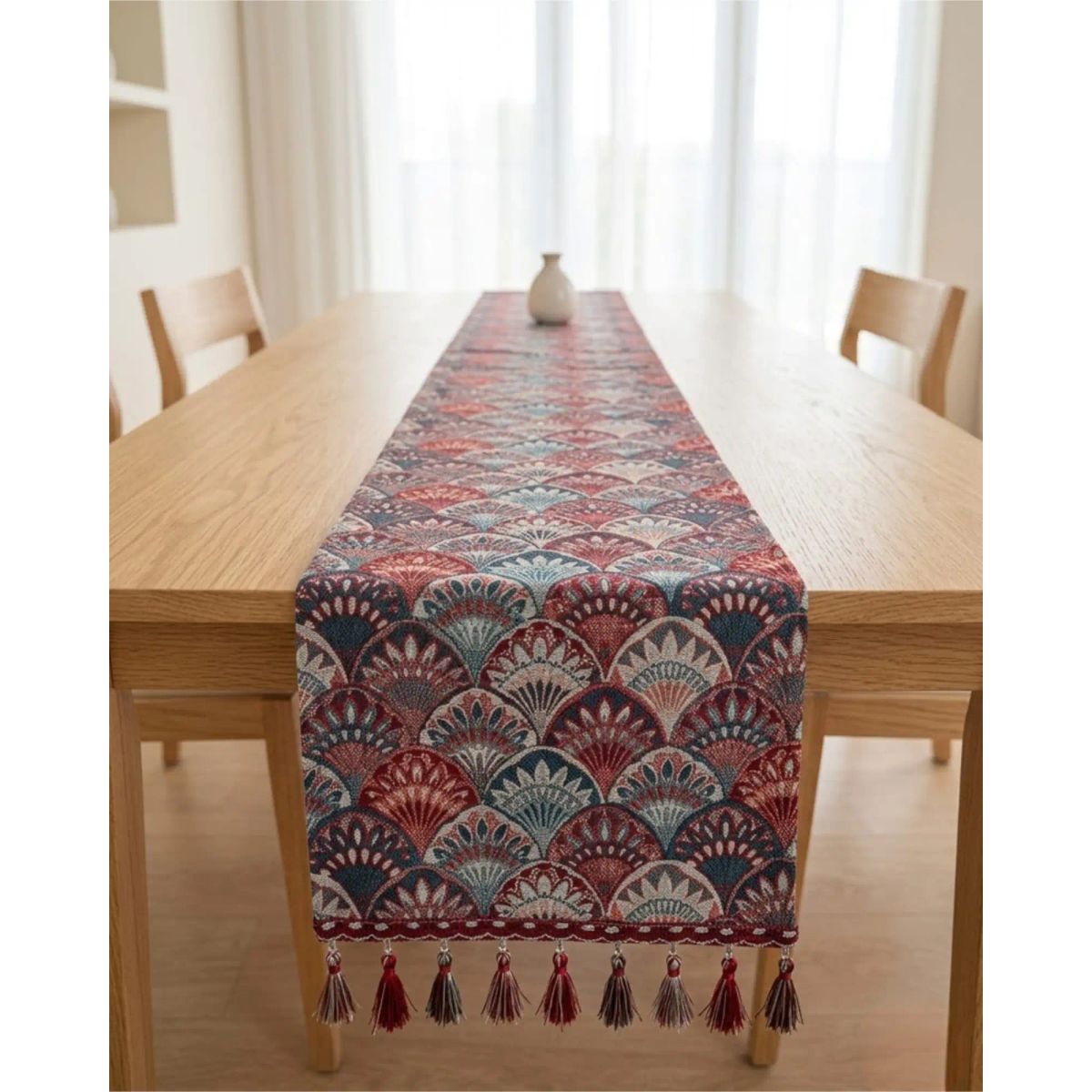 GENERICO - Camino de Mesa Decorativo Diseño Flores 33x180 cm