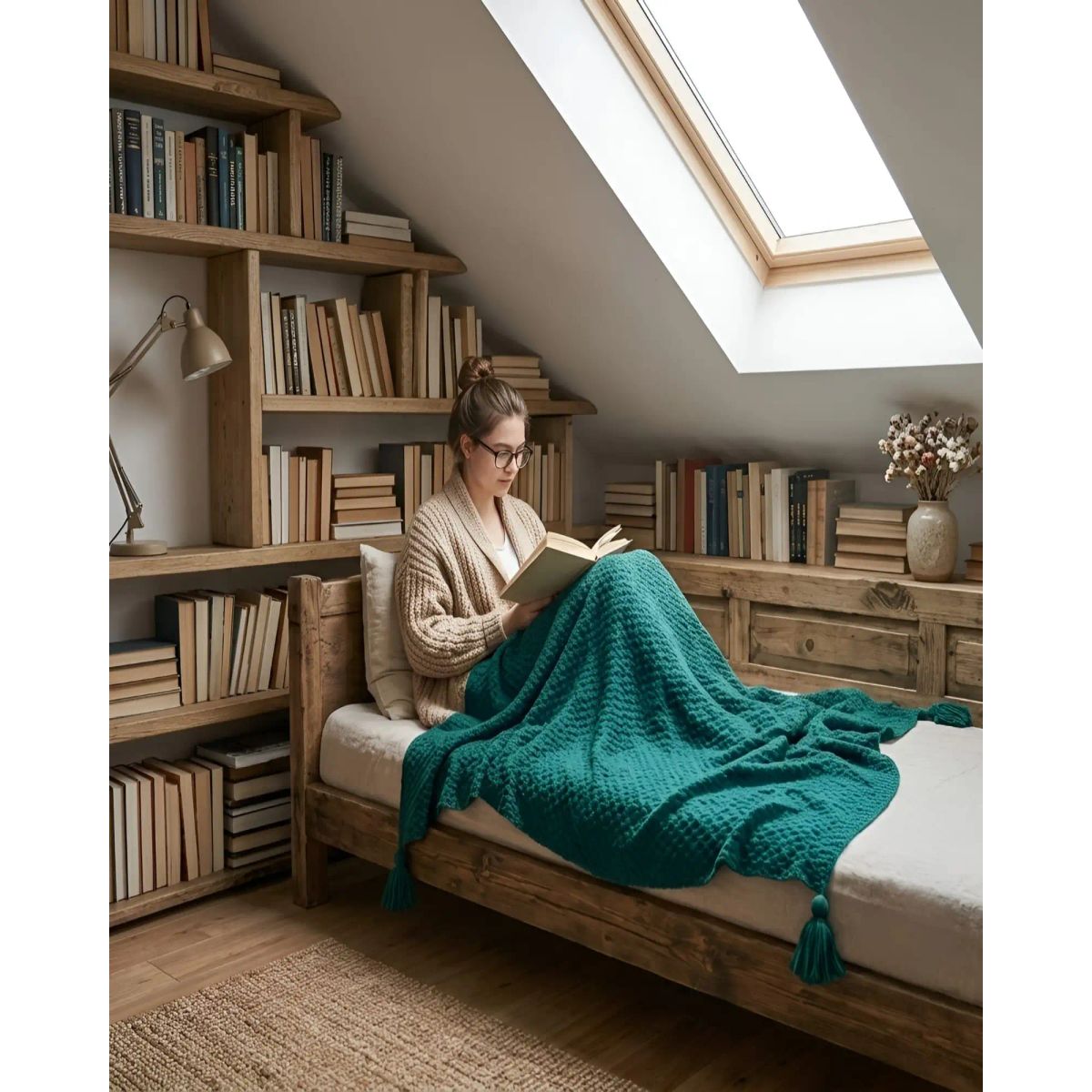 GENERICO - Manta Sillon Borlas Decorativas Frazada Piecera Cama 130x150