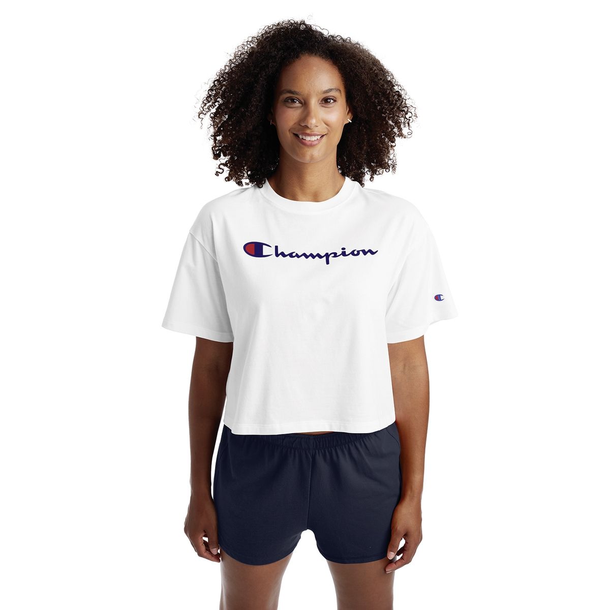 CHAMPION - Polera Manga Corta Algodon Mujer Champion