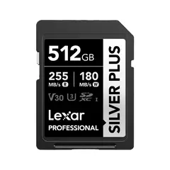 LEXAR - Memoria Sd 512gb Silver Plus Sdxc U3 V30 4k 255mbs