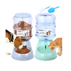 GENERICO - Pack 2 Dispensadores Agua Y Comida Para Gatos Y Perros