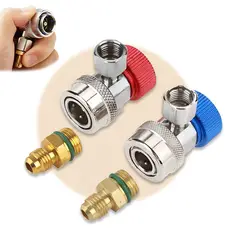 GENERICO - 1 Par de Acoples Rápido Aire Acondicionado Automotriz R134a