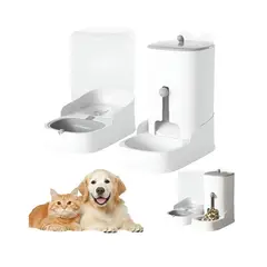 GENERICO - Pack 2 Dispensador Agua / Comida Para Gatos Y Perros Mascota