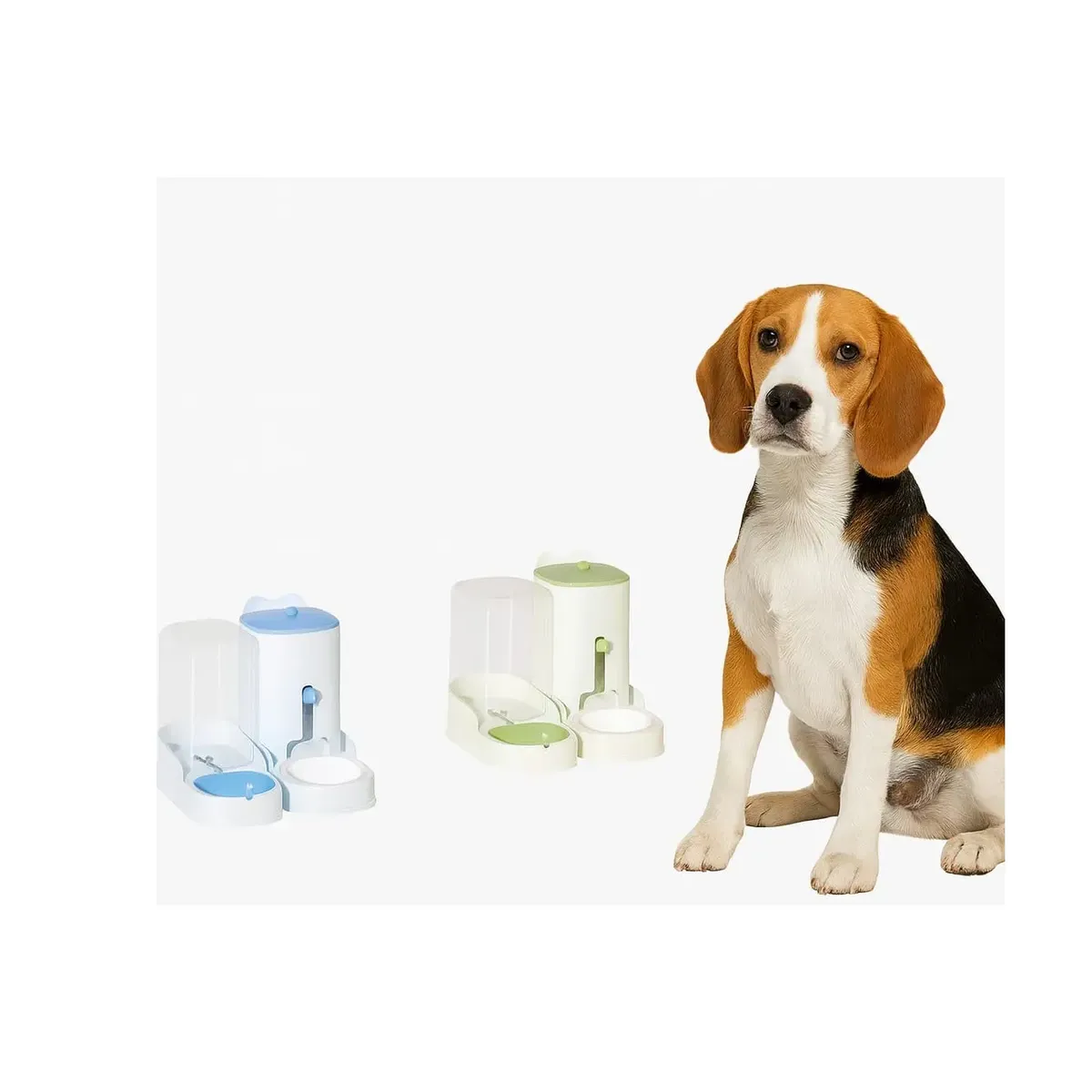 GENERICO - Pack 2 Dispensador Agua / Comida Para Gatos Y Perros Mascota