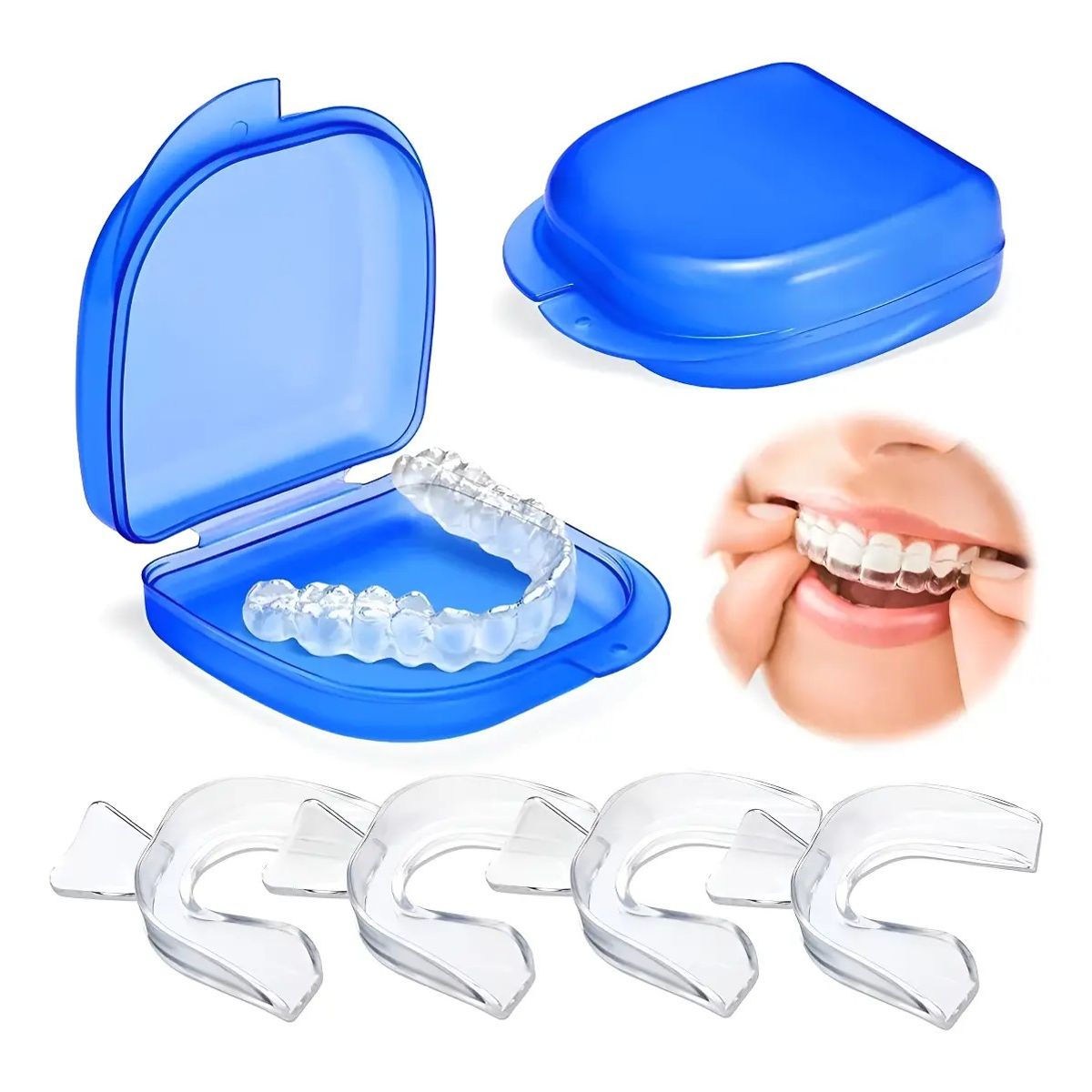 KUANGYE - Set 4 Guarda Dental Moldeable Desgaste Bucal Anti Bruxismo