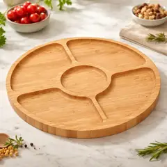 NEWTREE - Bandeja De Bambú Para Picoteo 25x1.7cm