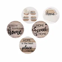 NEWTREE - Set De 4 Posavasos Con Textura Madera Y Caja