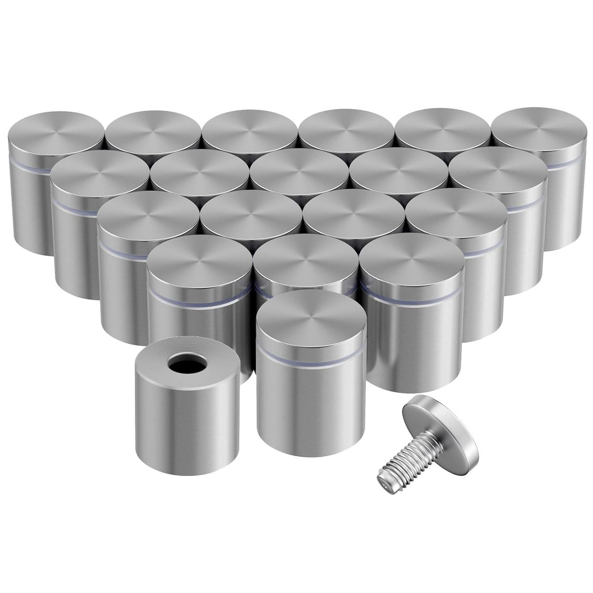 KUANGYE - Separador Distanciador De Vidrio 25x20mm Inox 20pcs