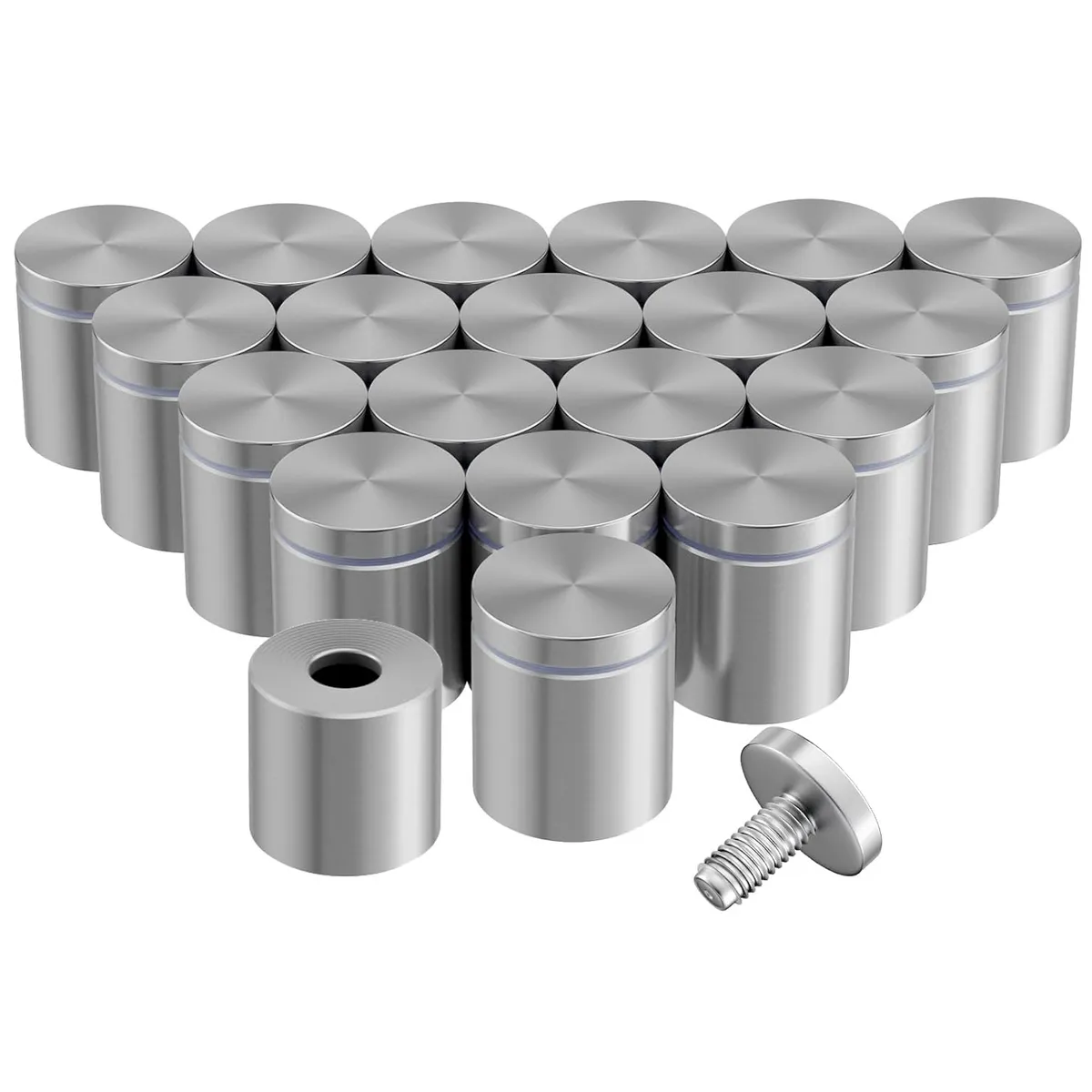 KUANGYE - Separador Distanciador De Vidrio 25x20mm Inox 20pcs