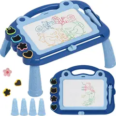 KUANGYE - Tablero Juego Pizarra Magica Con Soporte Para Niños 4 Sello