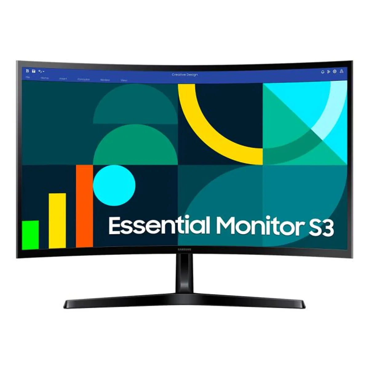 SAMSUNG - Monitor Samsung Essential S3 S36GD 24 Curvo FHD VA 100Hz 4ms