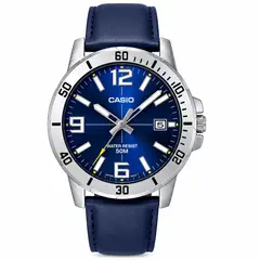 CASIO - Reloj Pulsera MTP-VD01L-2BV Con Correa De Cuero Color azul