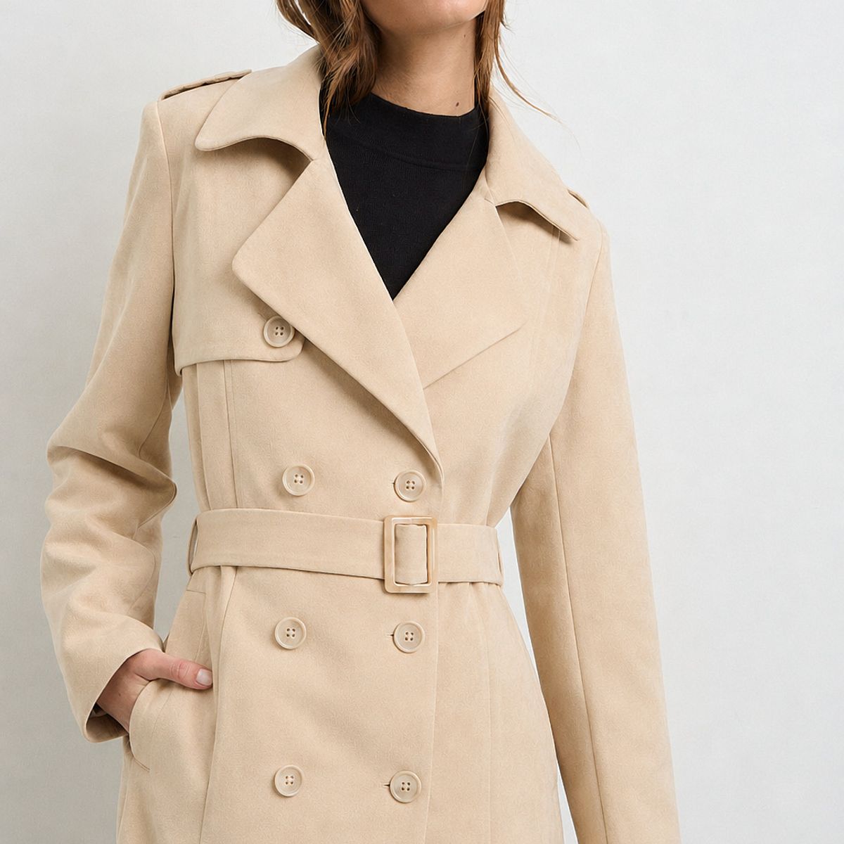 IO - Chaqueton Beige Mujer Io