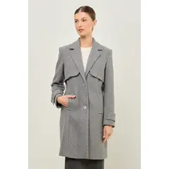 MA GRIFFE - Chaqueton Gris Mujer Magriffe