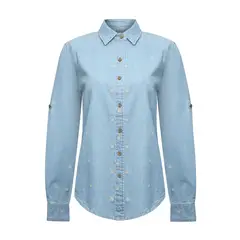 ROCKFORD - Blusa Algodón Mujer Snowflex Azul