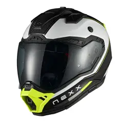 NEXX - Casco para moto X.RALLY RAID WHITE.NEON