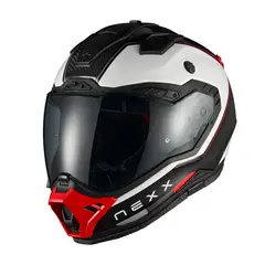 NEXX - Casco para moto X.RALLY RAID WHITE.RED