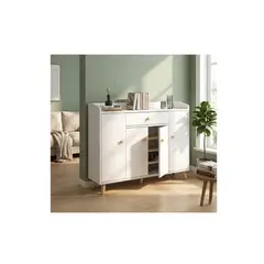 GENERICO - Zapatero Organizador 120cmx30x84cm De Madera 4 Puertas Color Blanco