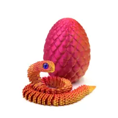 VATYERTY - Escultura de huevo de serpiente impresa en 3D con gafas Rojo
