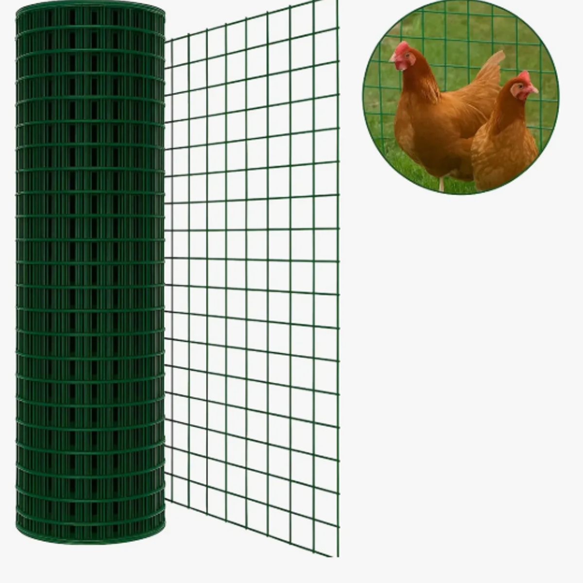 GENERICO - MALLA PVC CUADRADA  GALVANIZADA 1/2"X0,9MX30Mt