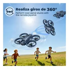 VIDITA - Mini Drone Fpv Doble Cámara 4k Fácil De Usar 3 Baterías Wifi Color Azul
