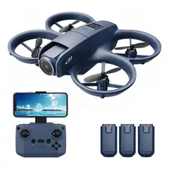 VIDITA - Mini Drone Fpv Doble Cámara 4k Fácil De Usar 3 Baterías Wifi Color Azul
