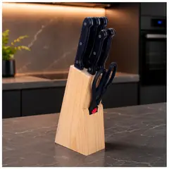 HAUSROLAND - Set de cuchillos 6 piezas acero inoxidable