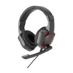 E4U - Audífonos Gamer G4U Drivers 40mm + Micrófono con Aislación de Ruido Negro y Rojo