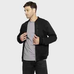 BLACK BUBBA - Chaqueta Bomber Canvas Black