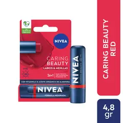 NIVEA - Bálsamo Labial Caring Beauty Coral Labios Mejillas FPS