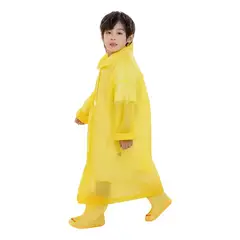 VATYERTY - Chubasquero de EVA con capucha para niños, portátil, de manga larga azul