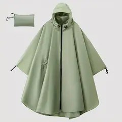 VATYERTY - Poncho impermeable con capucha para adultos blanco