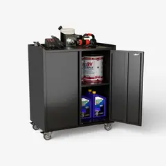 METANEK AMERICAN DESIGN - Gabinete metalico Bajo 2 puerta con ruedas - Linea Black TC-08