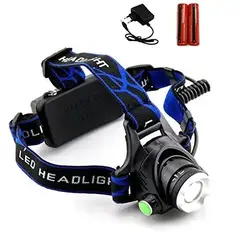 GENERICO - Linterna Frontal Led Cabeza Recargable 1600 Lúmenes