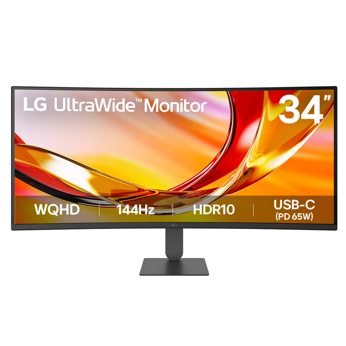 LG - Monitor Ultrawide de 34, WQHD Curvo 1800R y 144 Hz