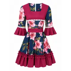 GENERICO - Vestido Huasa China Guinda - Zafiro Noble