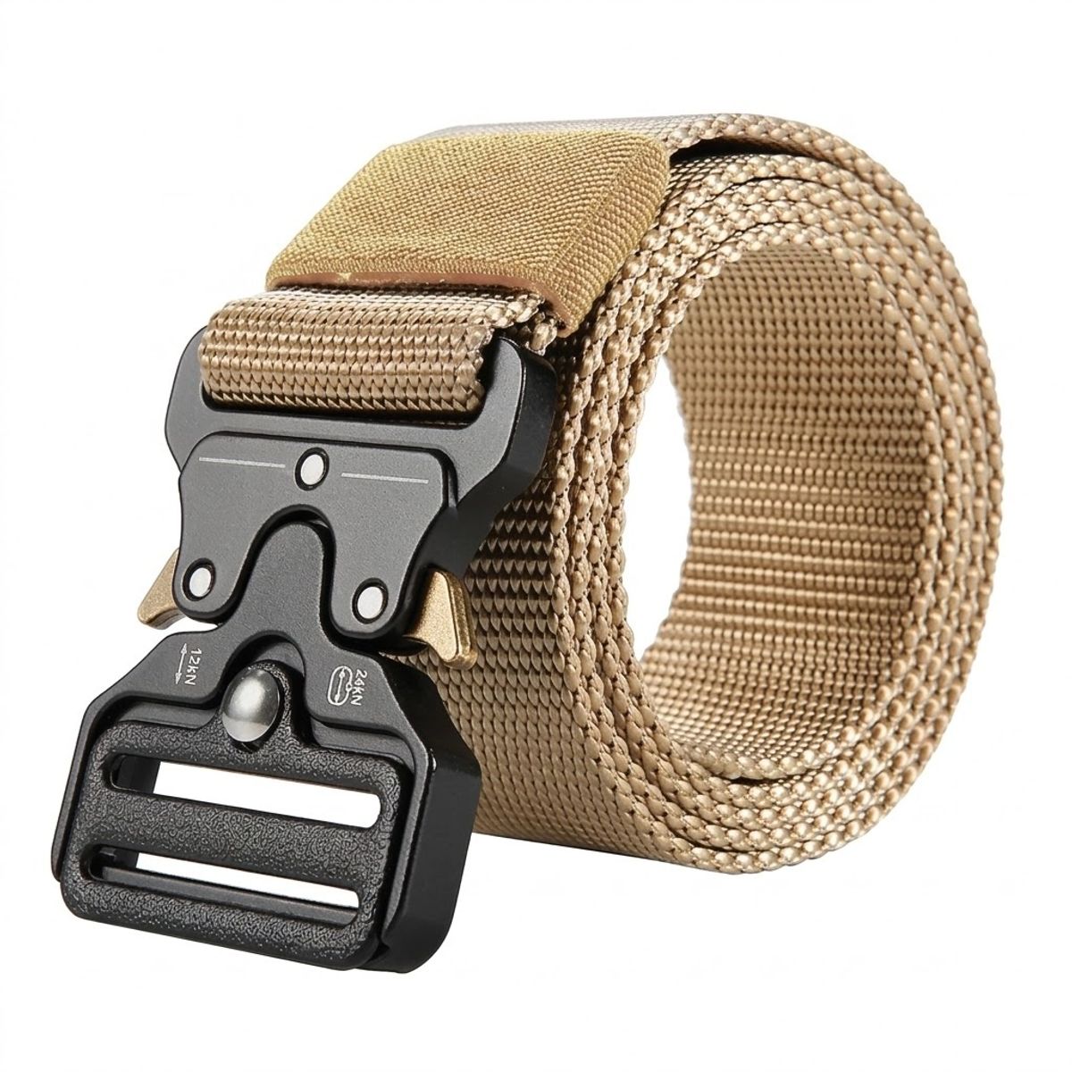 GENERICO - Cinturon Tactico Militar Airsoft Tactico Outdoor Hebilla Color Beige