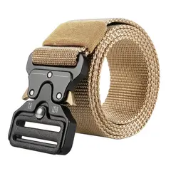 GENERICO - Cinturon Tactico Militar Airsoft Tactico Outdoor Hebilla Color Beige