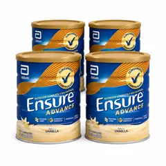 ABBOTT - Suplemento Ensure Advance Sabor Vainilla 850g Pack de 4 latas