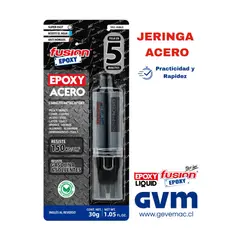 FUSION - EPOXY Adhesivo Epóxico Acero 5 Minutos 30 g
