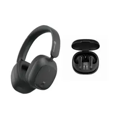 GENERICO - Combo Audífonos Inalámbricos Auriculares Solohour ST1 y H10 Negro