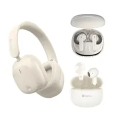 GENERICO - Combo Audífonos Inalámbricos 3 Auriculares Solohour H10 y ST1 y ST9 Beige