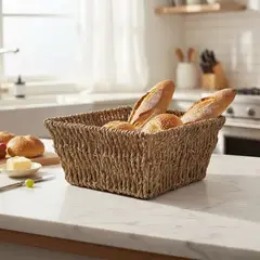 BRIC - Panera Canasto Fibra Natural 16 Cm Cuadrada