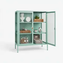 METANEK AMERICAN DESIGN - Mueble vitrina 2 puertas 3 niveles linea Mint - SC-DC-H004