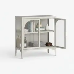 METANEK AMERICAN DESIGN - Vitrina baja 2 puertas 2 niveles linea cream - GS-YW2-800