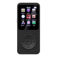 GENERICO - Reproductor Mp3 Mp4 Bluetooth Fm 5.0 Música Hifi Portátil Negro BELUG