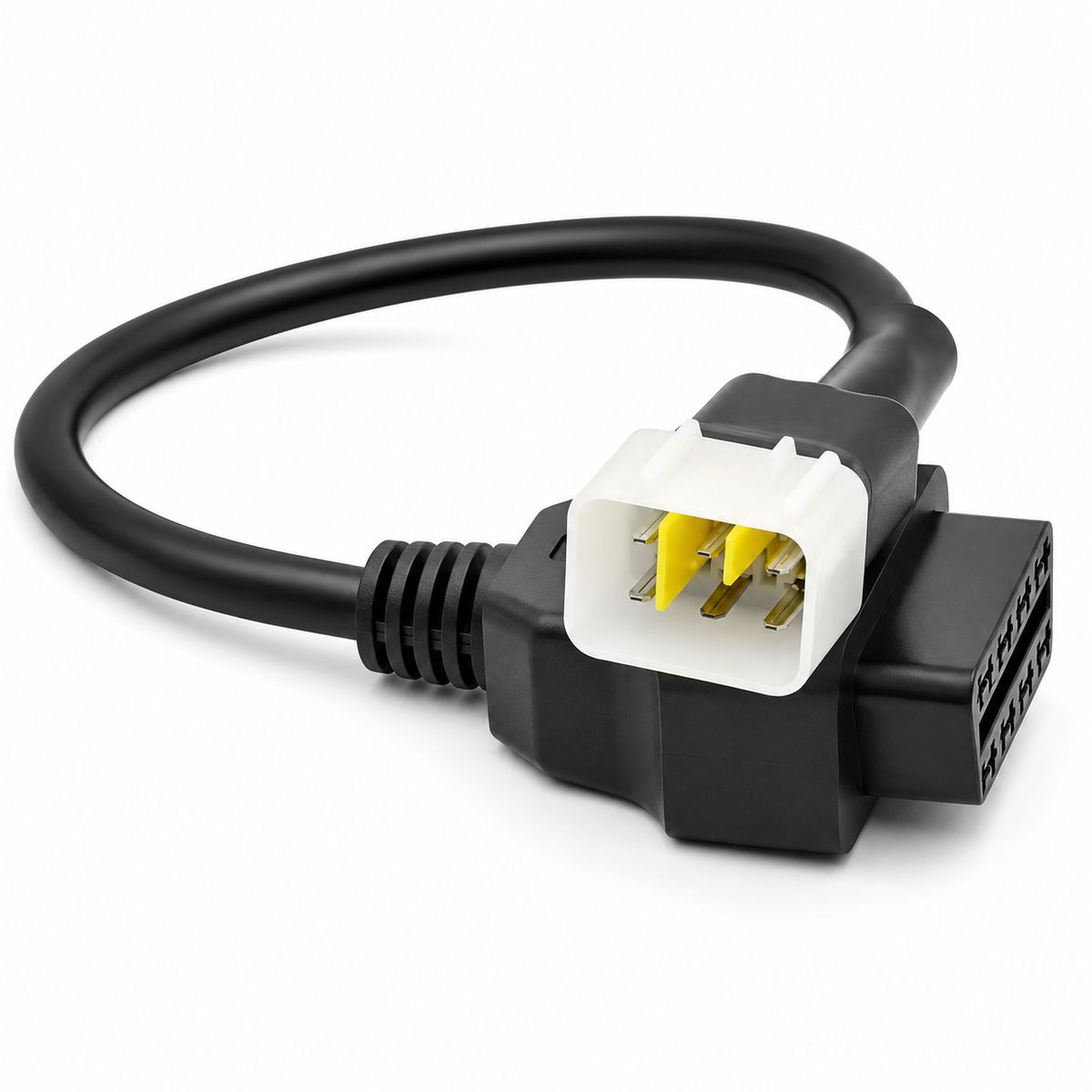 GENERICO - Adaptador OBD2 16 Pines a Delphi 6 Pines para Motocicletas Benelli