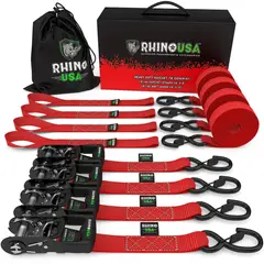 GENERICO - Correas de Amarre Heavy Dutty Pack x 4 - 4 cm x 457 cm con Ratchet